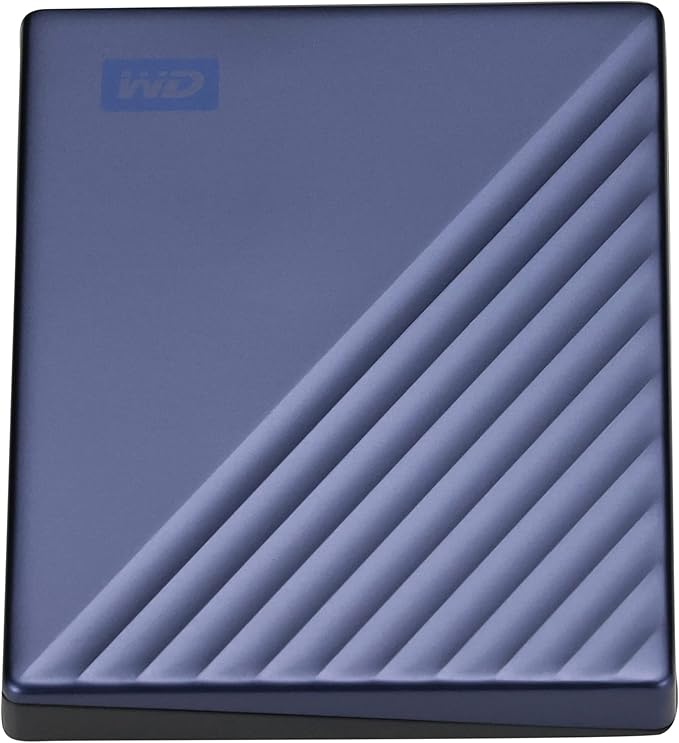 WD 5TB My Passport Ultra, Blue, Portable External Hard Drive, backup software with defense against ransomware, and password protection, USB-C and USB 3.1 - WDBFTM0050BBL-WESN