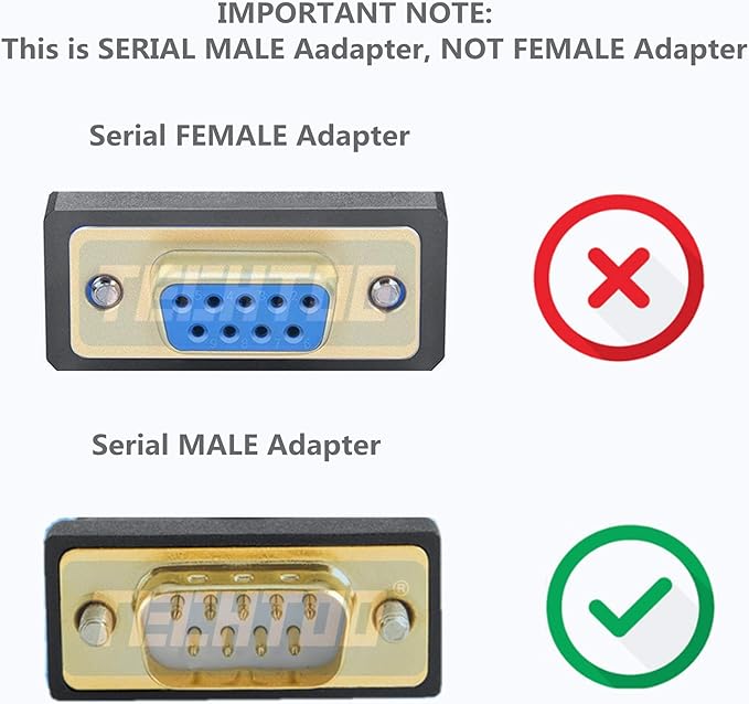 USB 2.0 to Serial Adapter RS232 Cable USB Serial Cable Converter with Prolific Chip Gold Plated for Win10/8.1/8/7/Vista/XP/2000/Andorid/Linux/Mac OS X10.6 & Above (Prolific-3ft)
