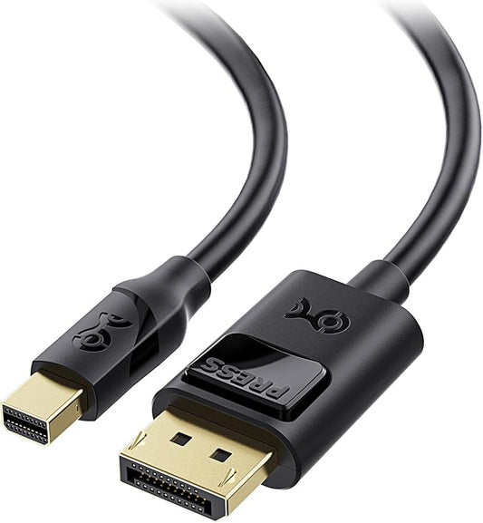 Cable Matters 32.4Gbps Mini DisplayPort to DisplayPort 1.4 Cable - 3ft, Support [8K@60Hz HDR], Mini DP to DP 1.4 Cable, Display Port to MiniDisplayPort Compatible with Thunderbolt & Thunderbolt 2