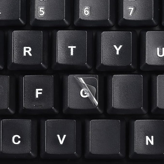 2PCS English Keyboard Letter Stickers - 3D Keyboard Letters Replacement Stickers English for Computer Laptop Desktop Keyboards, Borderless Alphabet Characters, Only Letter Leave on Keypads