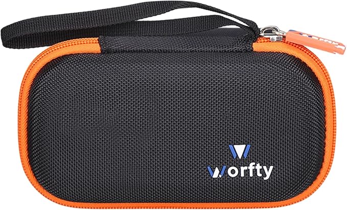 Case for ProtoArc Ergonomic Mouse, Travel Carrying Case Compatible with ProtoArc EM11 NL Bluetooth Rechargeable Wireless Vertical Mouse (Black-Orange)