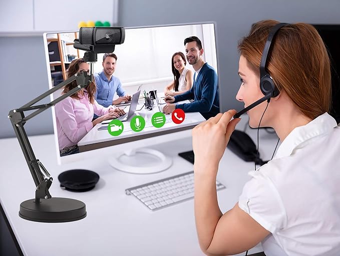Webcam Stand,Camera Mount 22 Inch Suspension Boom Scissor Arm Stand,for Webcam C925e C922x C922 C930e C930 C920 C615,Hero 8/7/6/5,Ultra/Pro/Pro 2/Pro 3/Brio 4K,DSLR Camera
