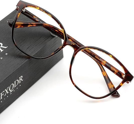 Women's Blue Light Blocking Glasses, TR90 Frame Computer Gaming Glasses Anti Eyestrain & UV Glare RF6208