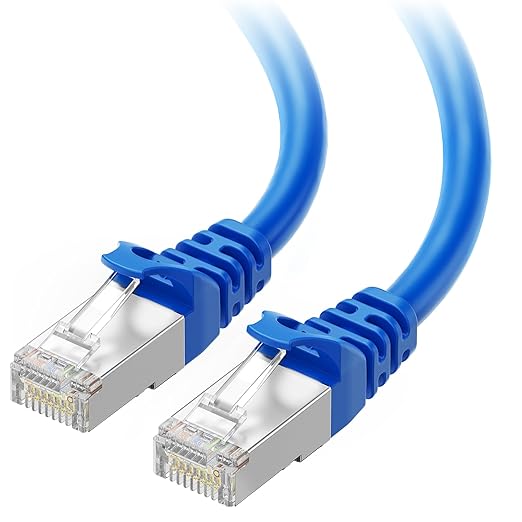 Cable Matters 10Gbps Snagless Long Shielded Cat 6A Ethernet Cable - 150ft, Cat 6A Cable, Cat6A Cord, Ethernet Cord, Blue