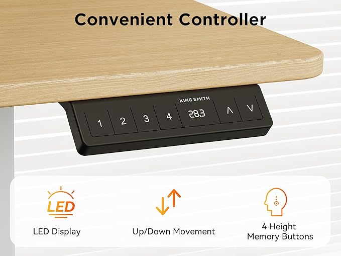 75x61 Inches Reversible L Shaped Standing Desk Height Adjustable with Cup Holder, Electric Corner Computer Workstation for Home Office, Ergonomic Sit Stand up Gaming Desk, Oak