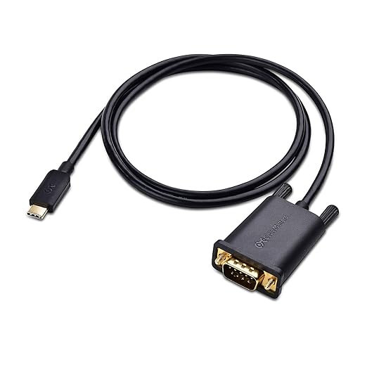 Cable Matters USB C to Serial Adapter Cable - 3ft, USBC to DB9, USB C to RS232 Cable, Compatible with Thunderbolt 5/4, Supports Windows 11/10/8/7/Vista/XP, macOS 11.0 or Later