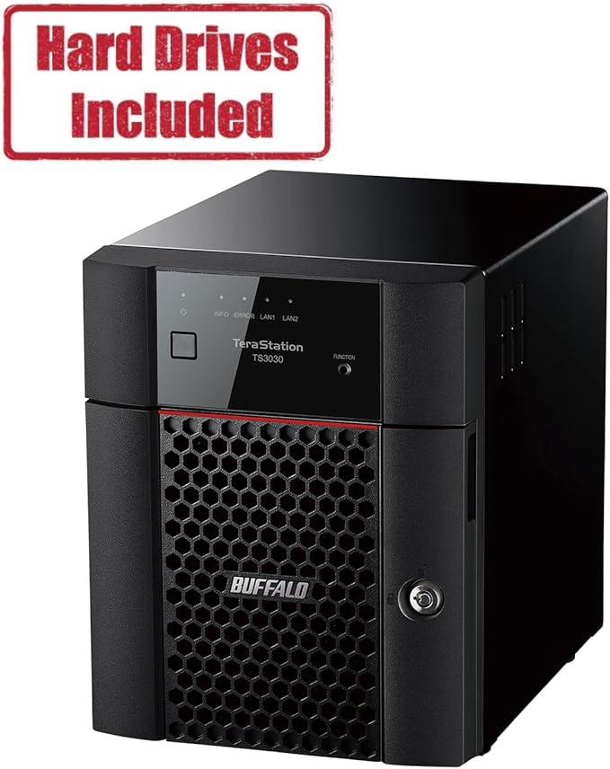BUFFALO TeraStation 3430DN 4-Bay 8TB (4x2TB) Desktop Small-Med Business NAS w/Hard Drives Included