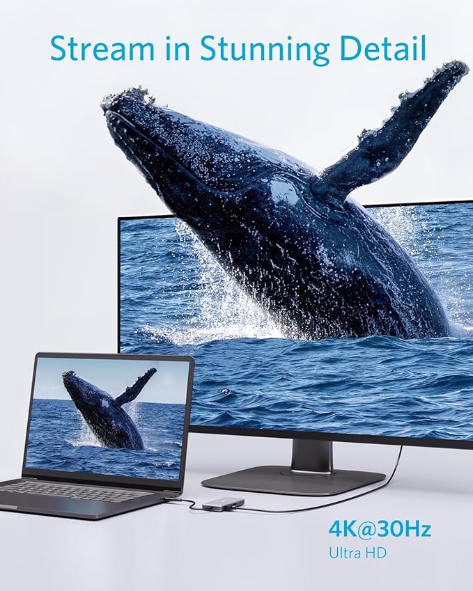 Anker USB C Hub 7-in-1 (10 Pack), with 4K HDMI, 85W Power Delivery, USB-C and 2 USB-A 5Gbps Data Ports, microSD and SD Card Reader, for MacBook Air, MacBook Pro, XPS, and More