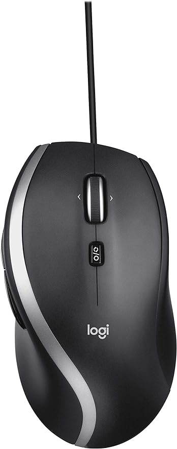 Logitech M500s Advanced Corded Mouse with Advanced Hyper-Fast Scrolling & Tilt, Customizable Buttons, High Precision Tracking with DPI Switch, USB Plug & Play