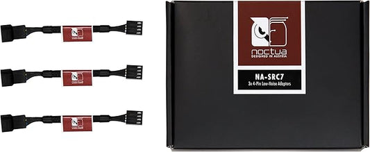 Noctua NA-SRC7, 4 Pin Low-Noise Adaptor Cables for PC Fans (Black)