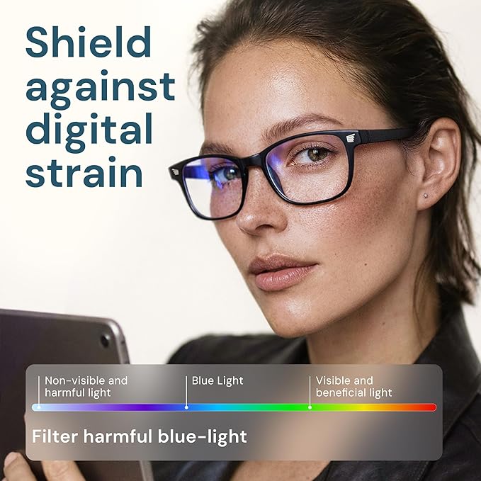 Gaoye Blue Light Glasses for Computer & Gaming - Anti UV Ray Lenses, Scratch-Resistant & Comfort Fit