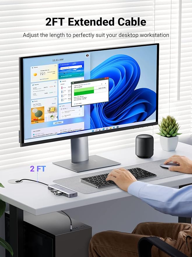 UGREEN USB C Hub - 4 Port USB 3.0 Powered Splitter for Laptops, MacBooks, iPads, Chromebooks, iPhones, Galaxy S23 & More, 2FT
