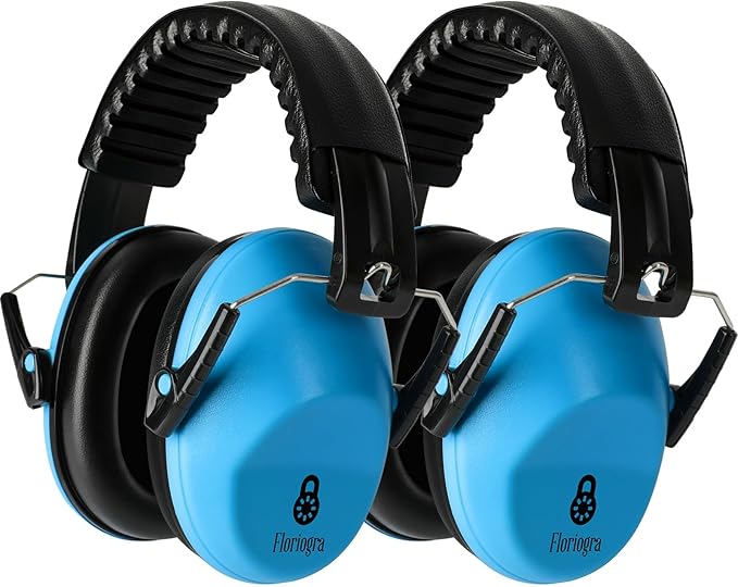 Floriogra 2 Pack Noise Canceling Headphones for Kids, Kids Ear Protection Earmuffs for Autism, Toddler, Children, Noise Cancelling Headphones Sound Proof Earmuffs for Concerts, Air Shows, Fireworks