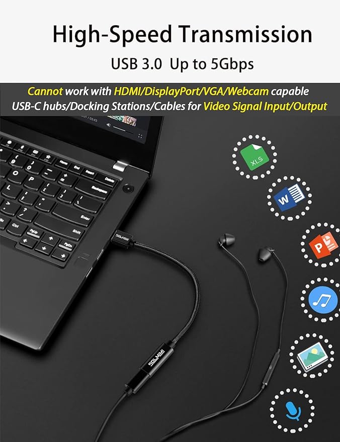 USB C Female to USB Male Adapter 4FT(1.2M), Upgraded Type C to USB 3.0 Male Adapter with 5Gbps High-Speed Data Transmission for Laptop, Charger, Power Bank, U Disk(Net Cord Length 3.7ft)