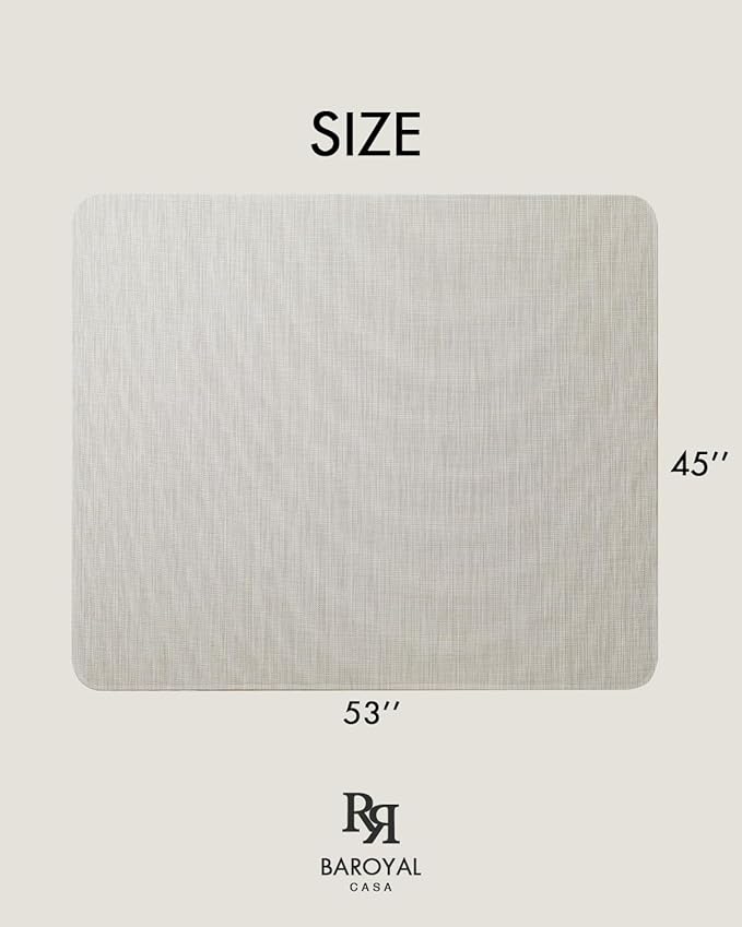 Office Chair Mat for Hardwood Floor Under Desk Computer Rolling Chair Mat for Wood/Tile Floor Non-Slip Heavy Duty Desk Rug PVC Plastic Hard Floor Protector 45"x 53" (Parchment)