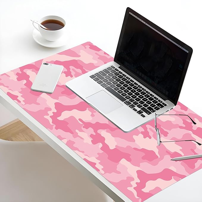 EOBTAIN Pink Mouse Pad Gaming,Retro Cute Large Desk Mat for Keyboard and Mouse,Girly Computer Mousepad XXL Extended Smooth Non-Slip Rubber Desk Protector Accessories for Office 31.5x15.7 Inch