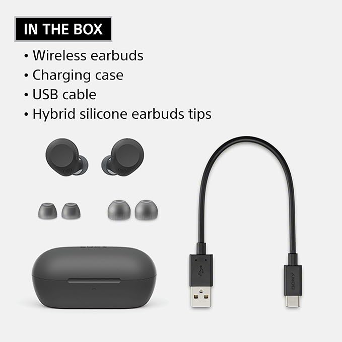 Sony WF-C710N Truly Wireless Noise-Canceling Earbuds with up to 30-Hour Battery Life, Lightweight and Secure, White