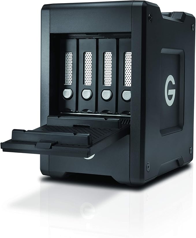 G-Technology 24TB G-Speed Shuttle Thunderbolt 3 – Transportable, 4-Bay Raid Storage Solution – 0G10072-1