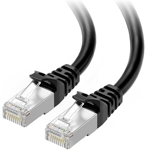 Cable Matters 10Gbps Snagless Long Shielded Cat 6A Ethernet Cable - 125ft, Cat 6A Cable, Cat6A Cord, Ethernet Cord, Black