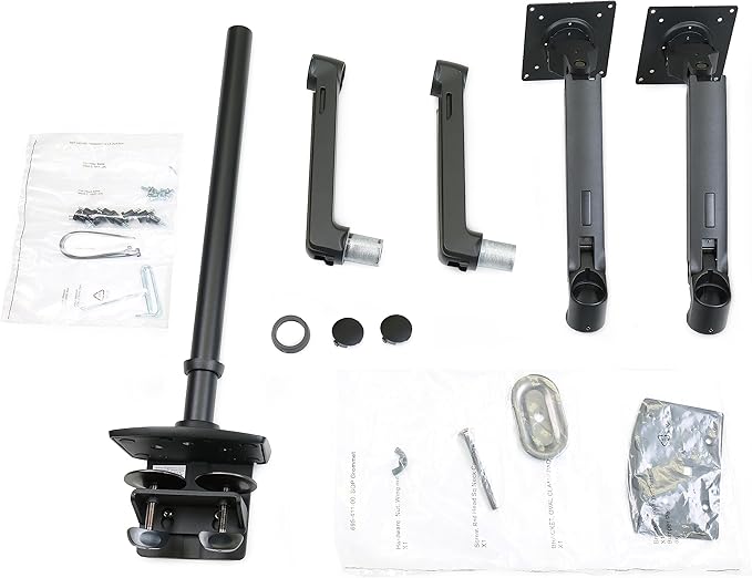 Ergotron – LX Vertical Stacking Dual Monitor Arm, VESA Desk Mount – for 2 Monitors Up to 40 Inches, 7 to 22 lbs Each – Tall Pole, Matte Black
