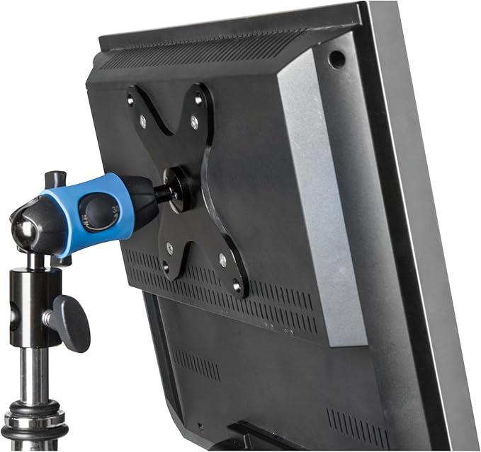 Kupo Super Knuckle VESA Monitor Mount Kit with Dual Ball Joint Design for 75 x 75 mm and 100 x 100 mm VESA Displays, Landscape and Portrait Rotation on Baby Stands and Grip Accessories (KG037511)