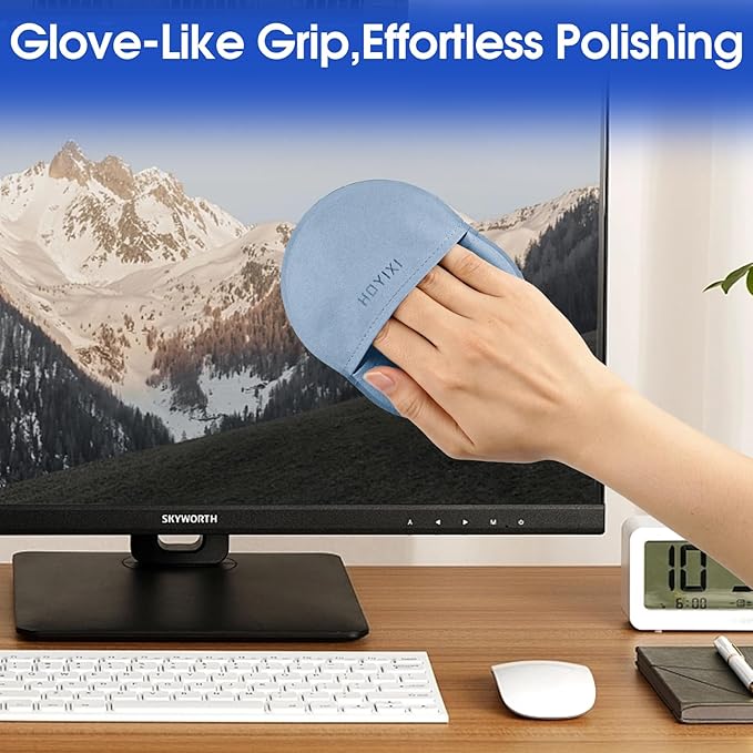 Microfiber Screen Cleaning Cloth for Laptops, Computer, Tablets, TV, Cellphone, Camera,Kindle eReaders,iPad, iPhone, Mac Book, Car Screen,Monitors,Smartscreen,Premium Polishing Cloth,