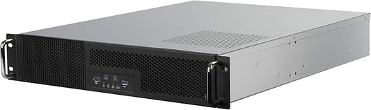 SilverStone Technology 2U Dual 5.25" Drive Bay ATX rackmount Industrial Storage Server Chassis with USB 3.1 Gen1 Interface, SST-RM23-502