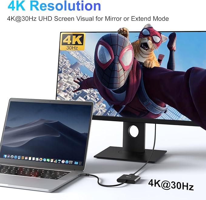 USB C to HDMI Adapter,USB-C Adapter Hub with 4K HDMI,USB3.0,Type C PD Charge Port 4K Multiport Digital AV Converter for iPad Pro/air,MacBook Pro/air,Tablet,Switch and More USBC Device