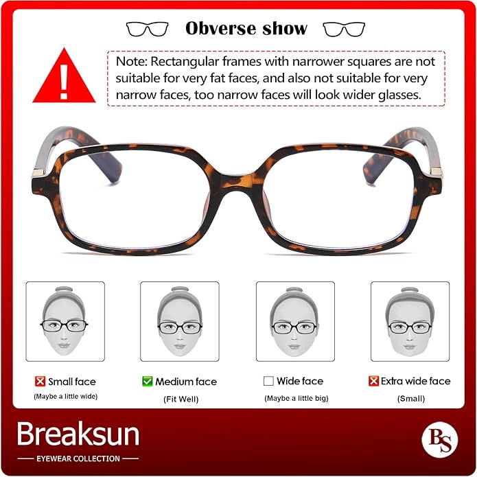 Retro Rectangle Glasses for Women Men Small Square Blue Light Blocking Glasses Vintage Eyeglasses