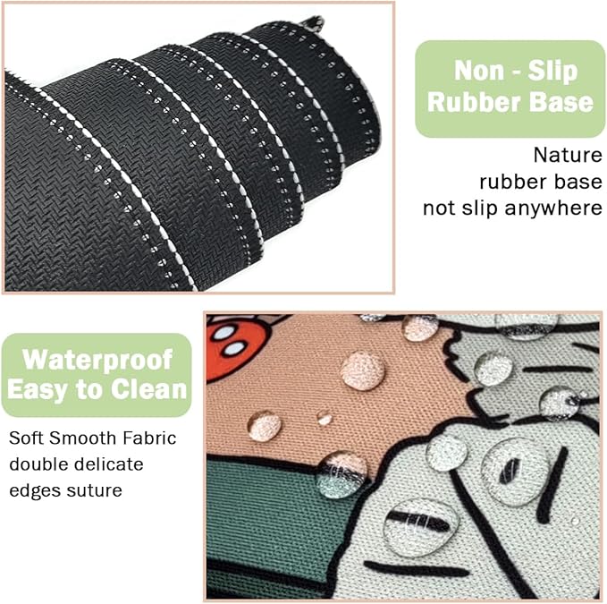 Cute Large Mouse Pad, Kawaii Extended Mouse Pad Desk Pad Easy Typing for Typing Office Game 31.5 x11.8 in - Kawaii Frog