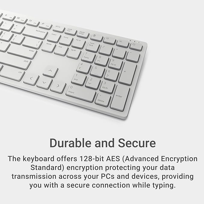 Dell Pro Keyboard and Mouse - KM5221W - US English - White - USB Plunger Wireless RF 2.40 GHz Keyboard - English (Canada) - White - USB Wireless RF Mouse - Optical - 4000 dpi - Scroll Wheel - - Volume