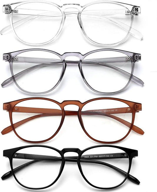 Blue Light Blocking Glasses for Women/Men - 4-Pack Computer Reading/Gaming/TV/Phone Glasses, Anti-Glare