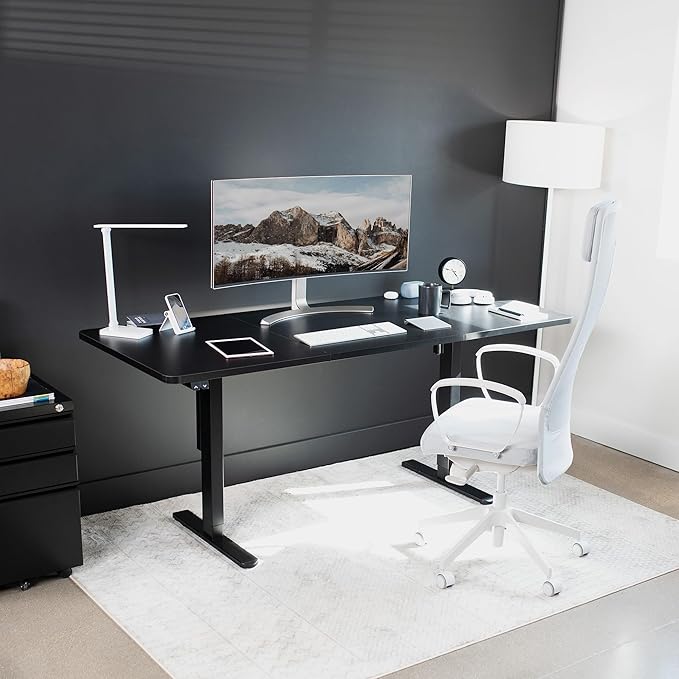 VIVO Electric 71 x 30 inch Stand Up Desk, Height Adjustable, Black Top Black Frame, Home and Office Furniture Sets, DESK-KIT-0B7B