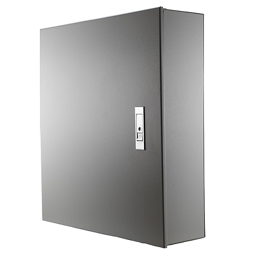 NavePoint Indoor Fiber Enclosure, 48 Port, Supports SC/ST/FC/LC Duplex Adapters, Splice Tray, Wall Mount, SPCC Steel, for FTTH, Telecom, CATV, LAN, Data Centers