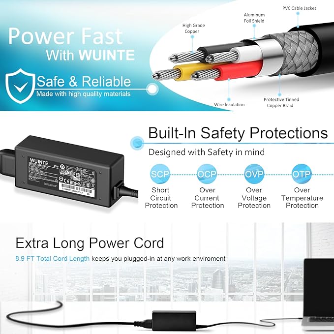 USB C Laptop Charger Compatible with HP Dell Lenovo Asus Acer Samsung Google Chromebook Type C Power Cord