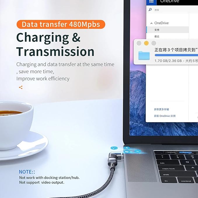 USB C Magnetic Adapter (3 Packs), USB2.0 Type C Right Angle Connector with PD 120W Charge and 480Mbps Data Transfer, Compatible for MacBook Pro/Air iPad Pro and More USB C Devices