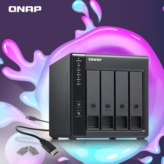 QNAP TR-004 4 Bay USB Type-C Direct Attached Storage (DAS) with hardware RAID (Diskless)