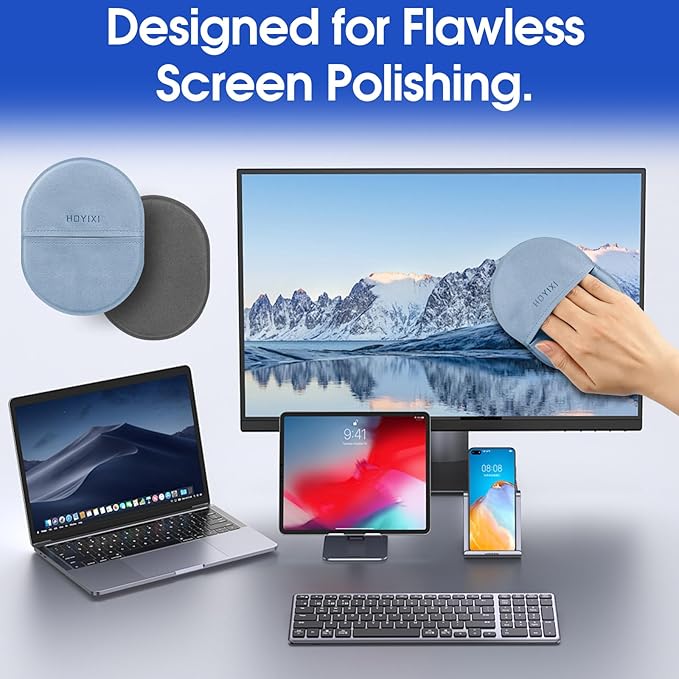 Microfiber Screen Cleaning Cloth for Laptops, Computer, Tablets, TV, Cellphone, Camera,Kindle eReaders,iPad, iPhone, Mac Book, Car Screen,Monitors,Smartscreen,Premium Polishing Cloth,