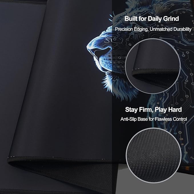 XXL Gaming Mouse Pad 35.4x15.7 Professional Large Mouse Pad & Computer Game Mouse Mat-90x40 Lioncmh