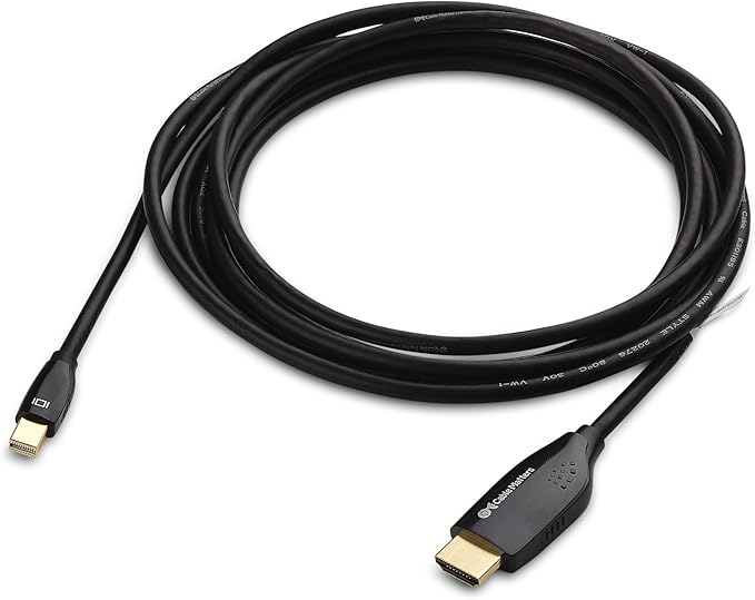 Cable Matters Mini DisplayPort to HDTV Cable in Black 10 Feet - Thunderbolt and Thunderbolt 2 Port Compatible