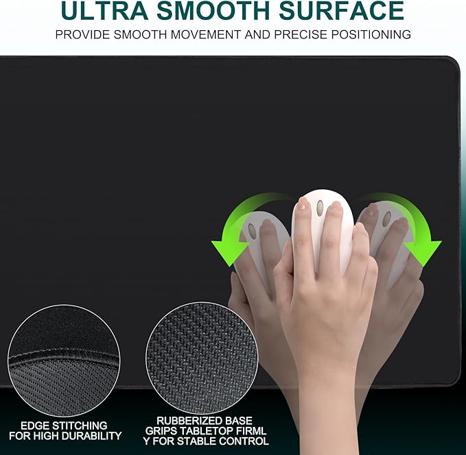 3 in 1 Set Ergonomic Mouse Pad with Wrist Rest, Keyboard Wrist Rest, Non-Slip Desk Pad, Memory Foam Breathable Support for Prolonged Typing and Mouse Use, Relief from Wrist Fatigue Jamboa