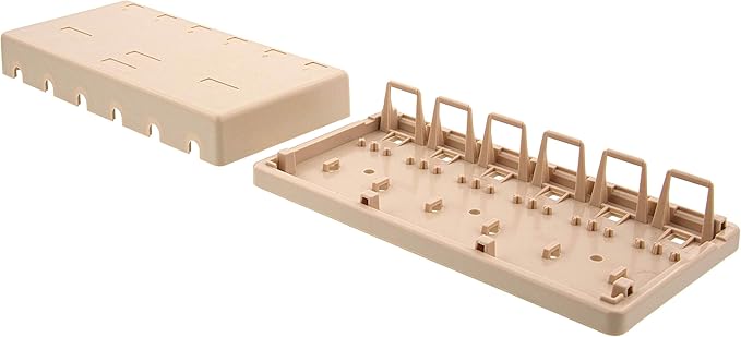 Networx® 6-Port Ethernet Keystone Jack Surface Mount Box, Unloaded, Ivory