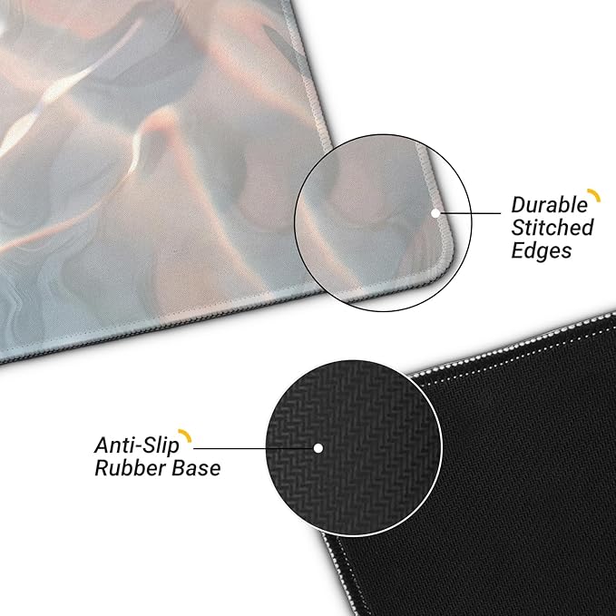 Large Computer Mouse Pad with Non-Slip Base for Desktop, Cute Gaming Mouse Mat with Stitched Edges, Long Extended Anime Mousepad for Laptop, 31.5 x 11.8 inches (Pink Cherry Blossoms)