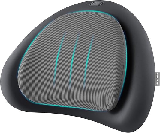 Skechers Lumbar Pillow Premium Memory Foam, Double-Layer-Office Chair Cushion for Tailbone Pain Relief,Butt Pillow for Office Chair,Car seat Cushion,Long Sitting Office Workers,and Car Drivers,Grey