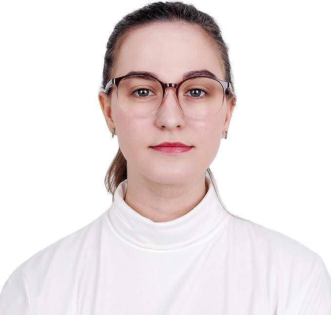 LifeArt Round Blue Light Blocking Glasses, Computer Glasses, Gaming Glasses, TV Glasses for Women Men (Clear Brown, 4.50 Magnification)