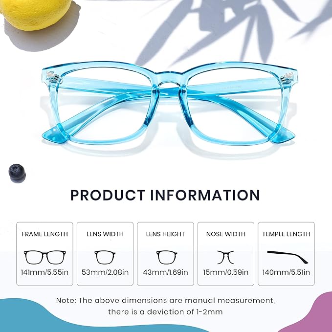 Cyxus Blue Light Glasses Men Women Reduce Eye Strain UV Blocking for Office Work Computer Screen 8082