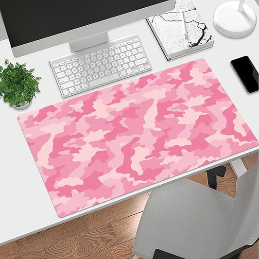 EOBTAIN Pink Mouse Pad Gaming,Retro Cute Large Desk Mat for Keyboard and Mouse,Girly Computer Mousepad XXL Extended Smooth Non-Slip Rubber Desk Protector Accessories for Office 31.5x15.7 Inch