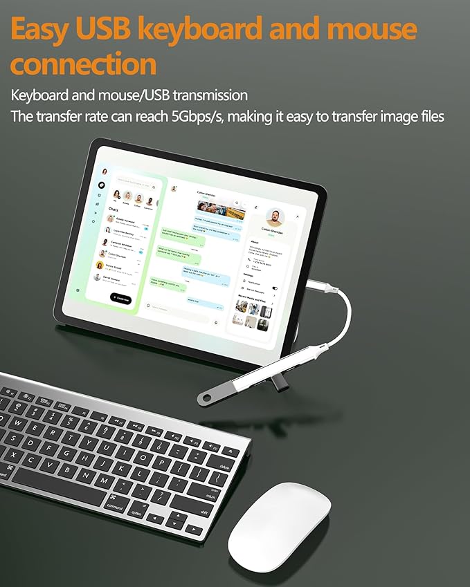 Lightning to USB Adapter(4in1)for Apple HUB for iPhone 14 13 12 OTG 3.0 USB A Port Camera Card Reader Photo Data Transfer External Flash Drive for iPad Charger Cable Splitter keyboard Mouse Connector