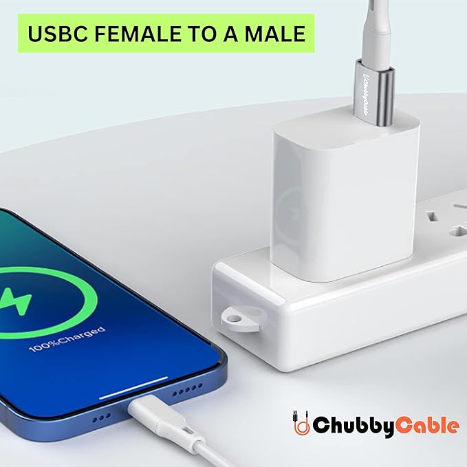 chubbycable USB to USB C Adapter 2Pack USBC Female to A Male OTG Charger Type C to USB A Charger Cable Converter for Mobile Phone, Computer, Laptop, Earphone, Mouse Keyboard, CarPlay