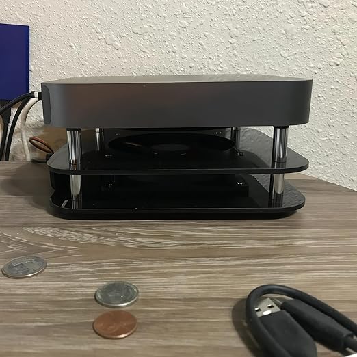 Mac mini Radiator Cooling Fan Wind Speed Enhancement Modified Chassis,Mini Radiator Overclock Base with 12cm Silent Fan